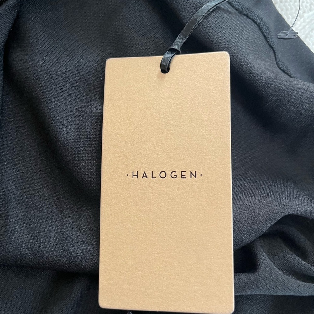 Halogen Rich Black Sleeveless Lined Drop Neckline Blouse Women’s Size Small - Picture 9 of 14